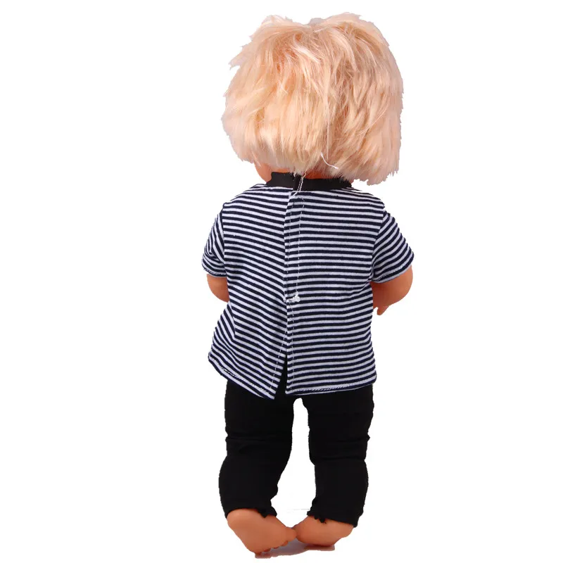Одежда для кукол подходит 40 см 41 см Nenucos кукла Nenuco Ropa y su Hermanita Kawaii полосатая футболка и белые или черные штаны