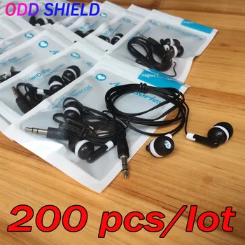 

ODD SHIELD wholesale 200 pcs/lot Earphones 3.5mm Earbuds For Samsung Huawei xiaomi android Smart Mobile Phone mp4 mp3 Earphone