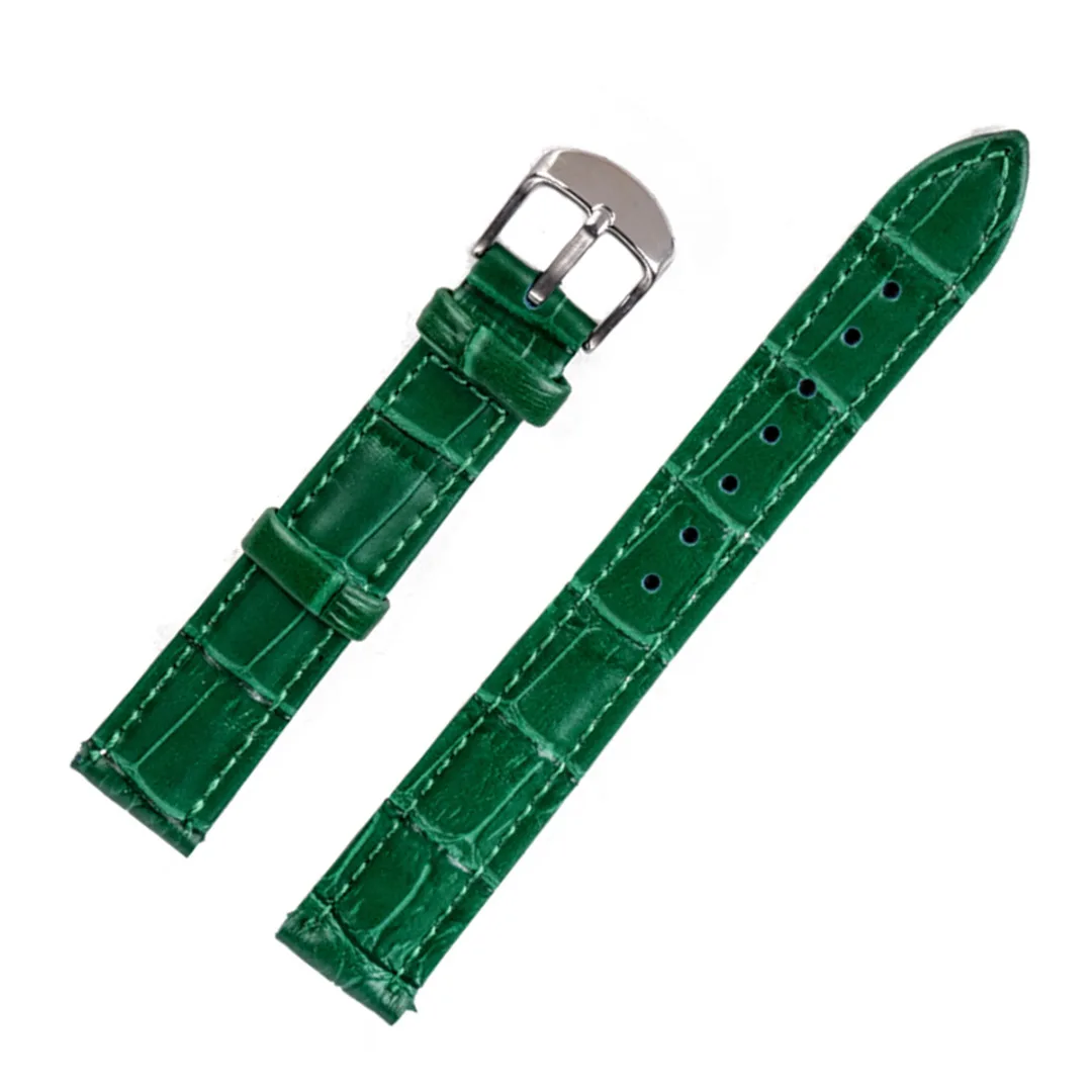 Shellhard 12-22mm Genuine Leather Watch Band 6Colors Alligator Croco Grain Genuine Leather Wristwatch Band Watch Strap