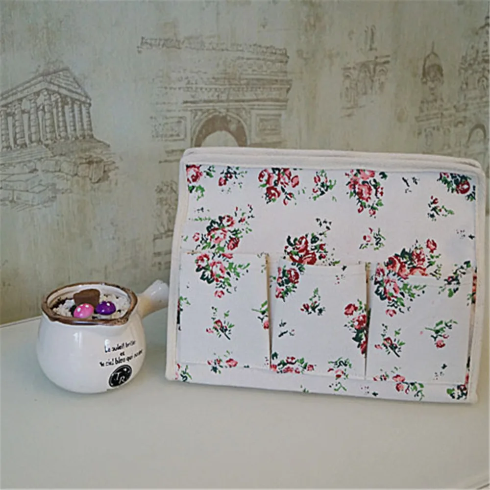 Rose Prints Multifunction Tissue Cover Toilet Paper Napkin Container Cotton Linen With Storage Bag Tissue Boxes Home Table Decor