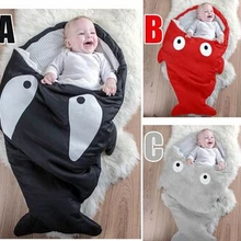 Мультфильм Акула Детские Одеяло S новорожденных Зима Коляски кровать пеленать Одеяло Обёрточная бумага милые Постельные принадлежности