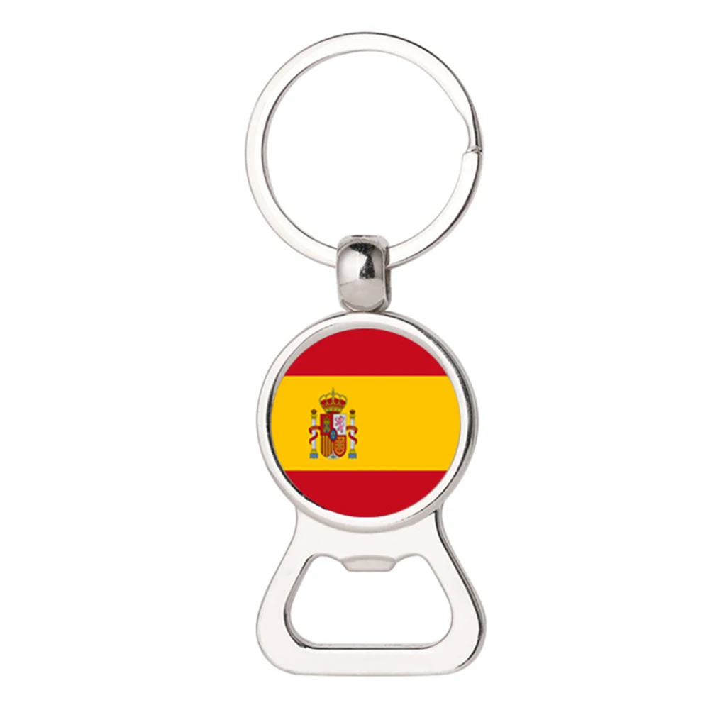 Spain Flag Pocket Key Chain Beer Bottle Opener Bar Small Beverage Keychain Ring | Дом и сад