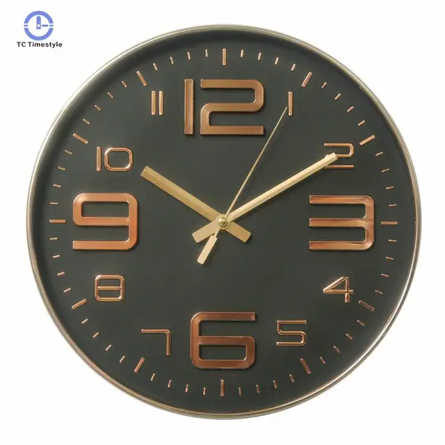 Wall Clocks For Home Decor Black Rose Gold Wall Clock Colorful Vogue