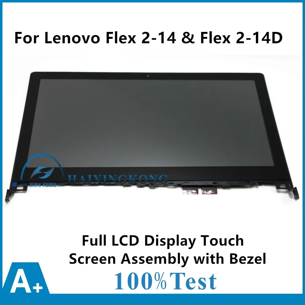 New Touch Glass Digitizer LCD Display Assembly Bezel N140BGE EB3 LP140WF3 SPL1 For Lenovo Flex 2