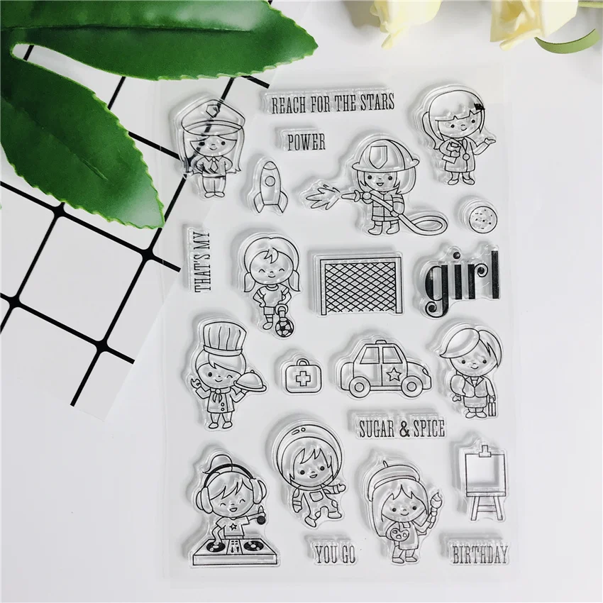 

Doctor Fireman Girl Fairy Silicone Clear Stamps For Scrapbooking/New 2019 Card Making Bullet Journal Sentiment Sweet Stamp 433