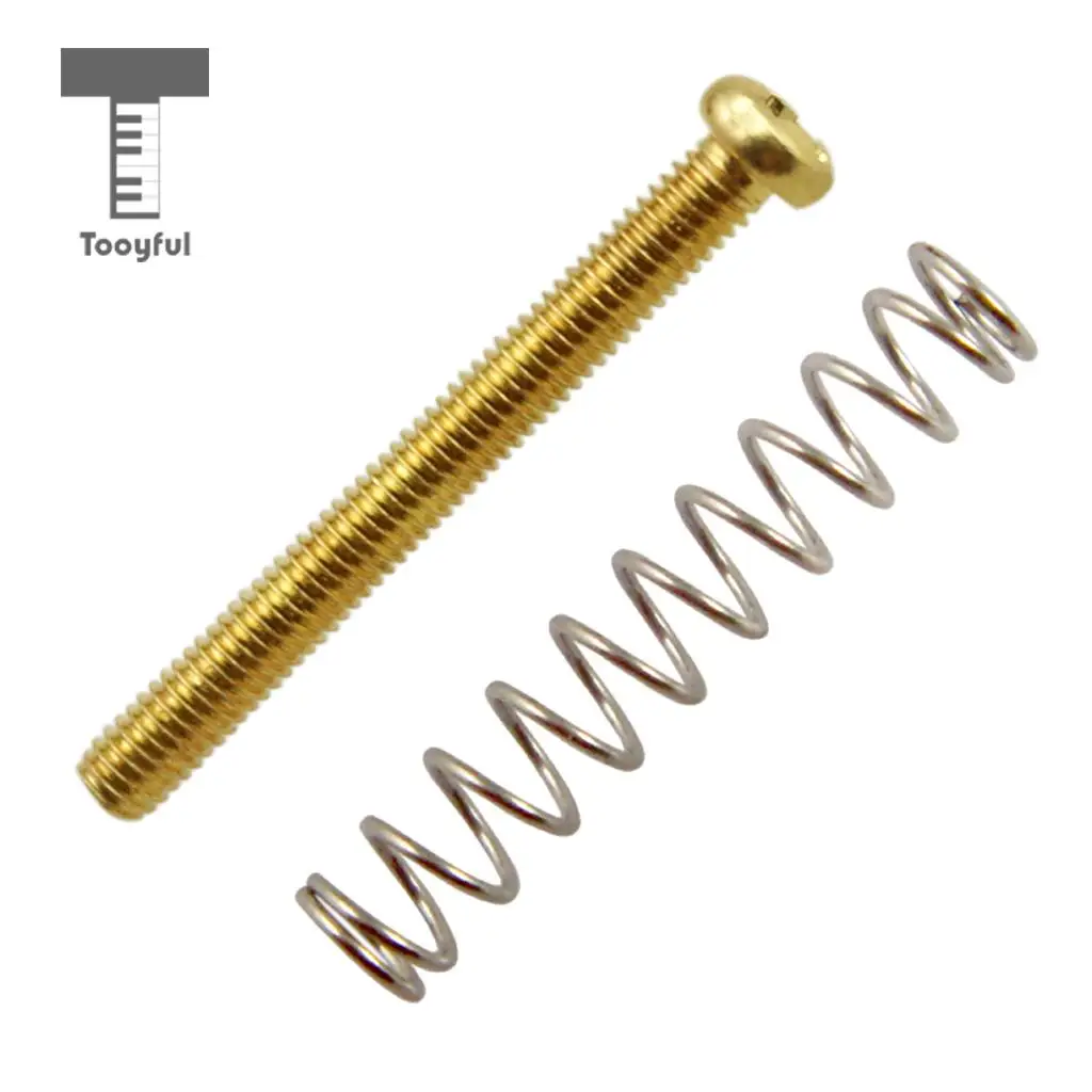 Tooyful Pack of 8 Metal Humbucker Double Coil Pickup Frame Screws Springs 3mm for Electric Guitar Replacement Parts