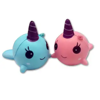 

Squishy Mini Whale Model Toy Soft Fun Slow-Rising Ball Kid Gift Stress Relief