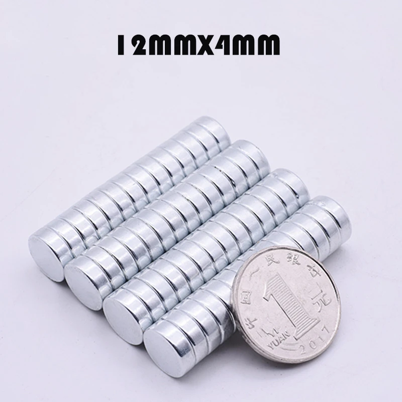 20/50 шт Неодимовый Магнит 12x4mm N35 редкоземельных Небольшие крепкие круглые постоянный холодильник Электромагнит NdFeB никель магнитный лист