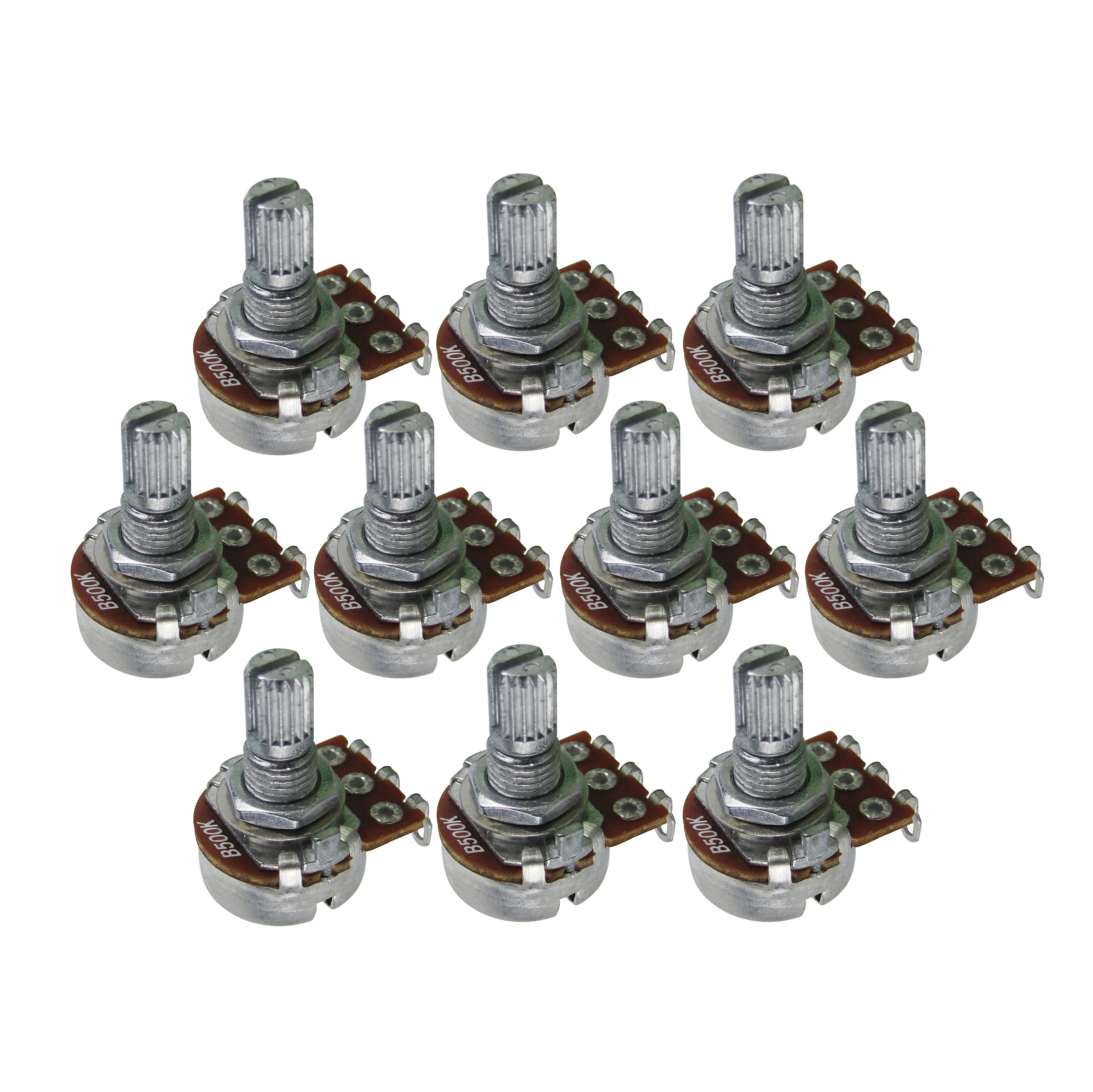 NEW 10PCS Mini Electric Guitar Potentiometers Pots Linear B500K Short