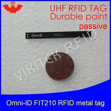 UHF RFID Анти-металлическая метка omni-ID fit210 fit 210 915mhz 868mhz Alien Higgs3 EPCC1G2 6C прочная краска смарт-карта пассивные RFID метки