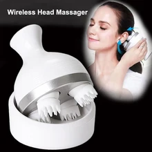 Waterproof Electric Head Massage Wireless Scalp Massager Prevent Hair Loss Body Deep Tissue Kneading Vibrating Health Care New usb electric head scalp massager brain relaxation relax spa massager stress relieve prevent hair loss health care massage tools