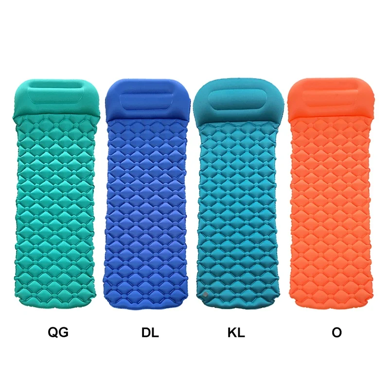 Inflatable Sleeping Pad Camping Mat With Pillow Air Mattress Cushion Sleeping Bag Air Sofa Inflatable Beach Mattress For Outdoor