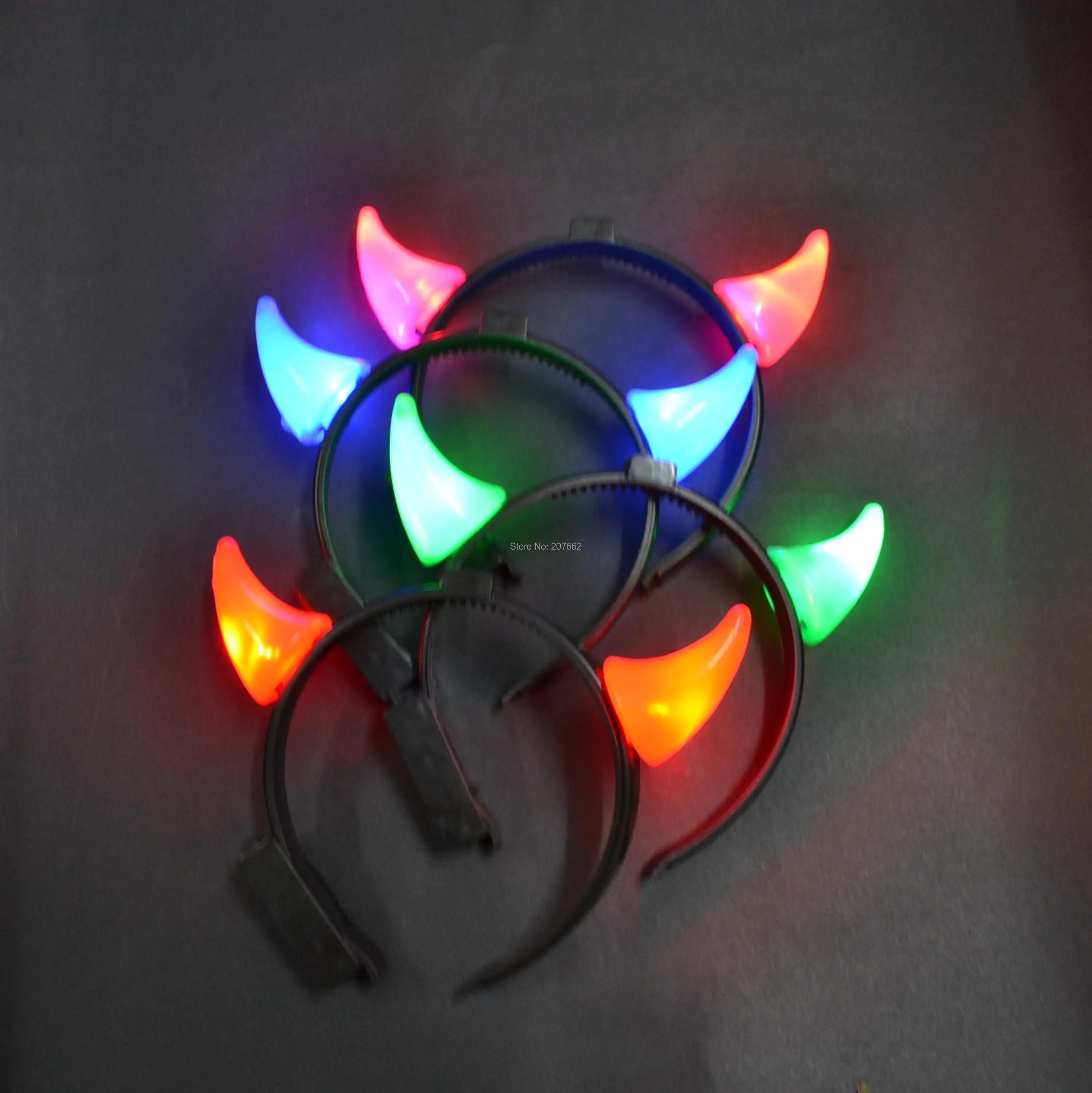 

Free Shipping Halloween Night Party Bull luminous horns headband led headwear light up kids toys decoration supplies