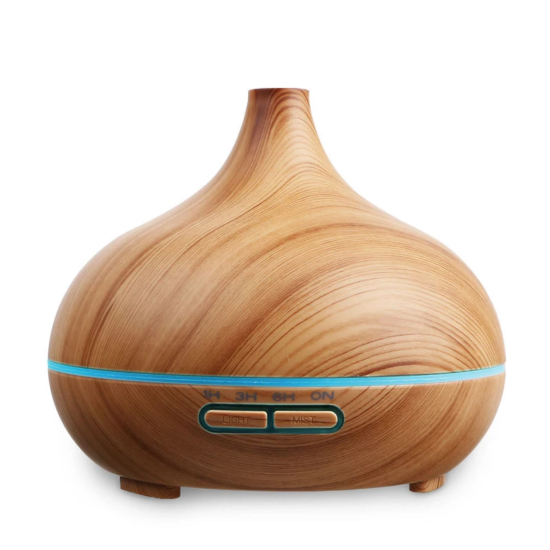 300ml Air Humidifier Essential Oil Diffuser Aroma Lamp Aromatherapy Electric Aroma Diffuser Mist Maker for Home-Wood