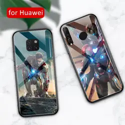 Для huawei Y9 2019 чехол Стекло чехол "Железный человек" nova 5 чехол для huawei Mate 9 10 20 pro 20x lite RS nova 3 3i 3e 4 4e Y9 2019