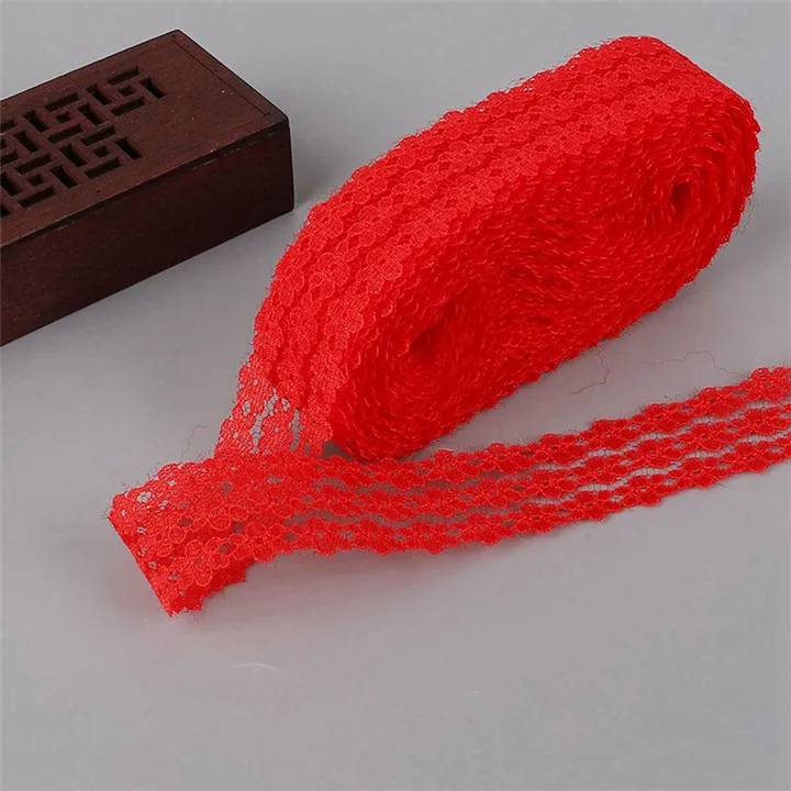 6  25mm10 Yard Non-Elastic Lace Strips Ribbons Diy Decorative Wedding Flowers Gift Wrapping Handmade Lace Hair Accessories