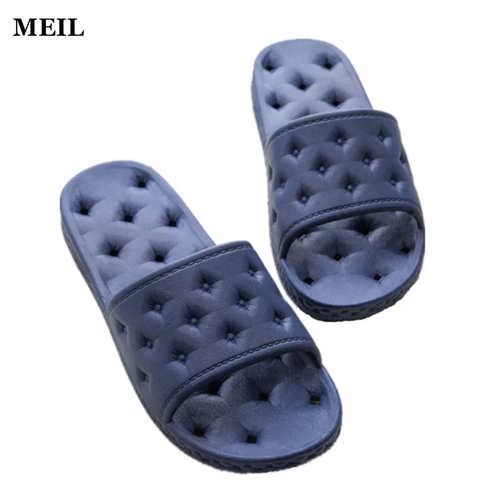 Summer Open Toe Men Slippers Bathroom Shower Antiskid Flip Flops