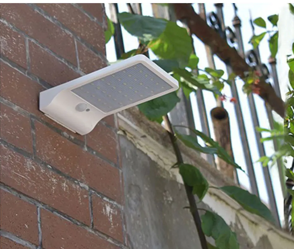 Poderoso ao ar Sensor de Movimento à Prova Painel de Luminária Luz da Parede Regulável Livre Lâmpadas Solares Jardim d' Água Controlador Esgrima 6 v 2.5 w 17 6 V 2.5 W Regulável Poderoso Ao