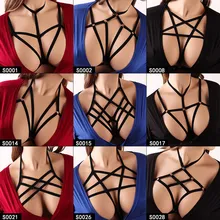 Belt Suspenders Cage-Bra Lingerie Chest Bondage Gothic Garter Erotic Pentagram Sexy Women