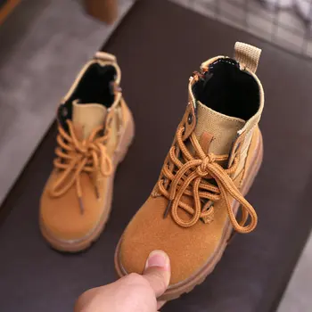 

Spring and autumn war wolf boots children's Martin boots casual children's boots boys police uniforms show with boots