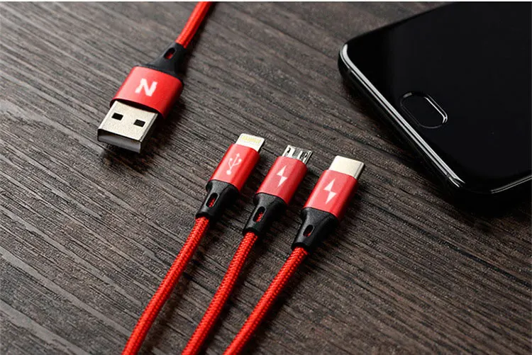 NOHON Micro type C USB кабель type-C 8pin 3 2 в 1 для iPhone 7 6 6S Plus iOS 10 9 8 Android Xiaomi LG кабель быстрое зарядное устройство кабели