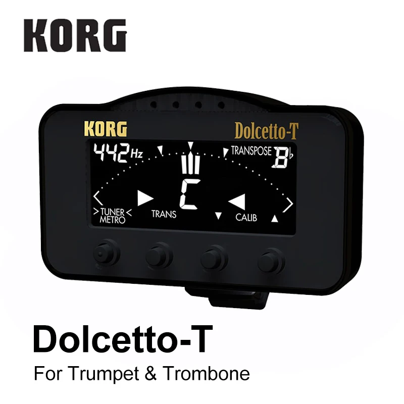 KORG Dolcetto/Dolcetto-T клип-на тюнер/Метроном Для оркестровых инструментов труба и тромбон тюнер латунь и ветер тюнер