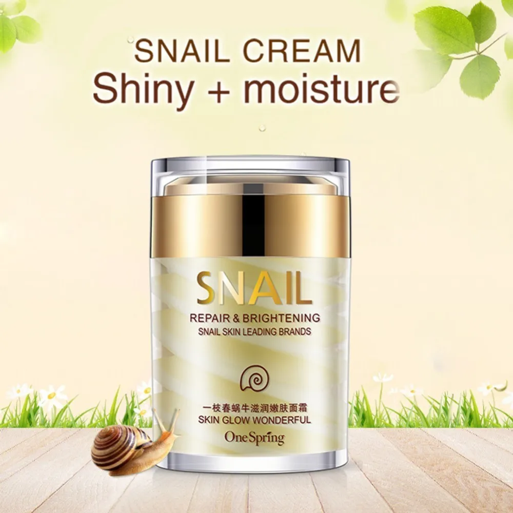 Natural Snail Cream Facial Moisturizer Face Cream Whitening Ageless Anti Wrinkles Lifting Facial Fi