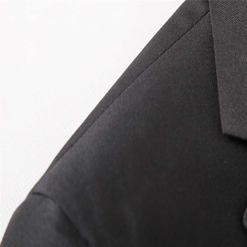Ужин мужские костюмы в деловом стиле Slim Fit, классические черные свадебные костюмы для мужчин, для жениха костюм смокинг из полиэстра для мужчин