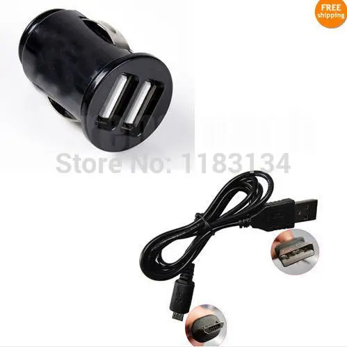 Data Cable + Double USB Car Charger for Samsung Champ 2 C3520/C3330 | Мобильные телефоны и аксессуары