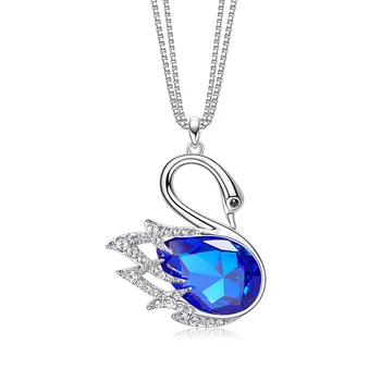 

Fonsalette Fine Jewelry Women Necklace Love Heart Shape Amethyst Crystal Pendant Cubic Zirconia Necklace Lady Collares Zk40