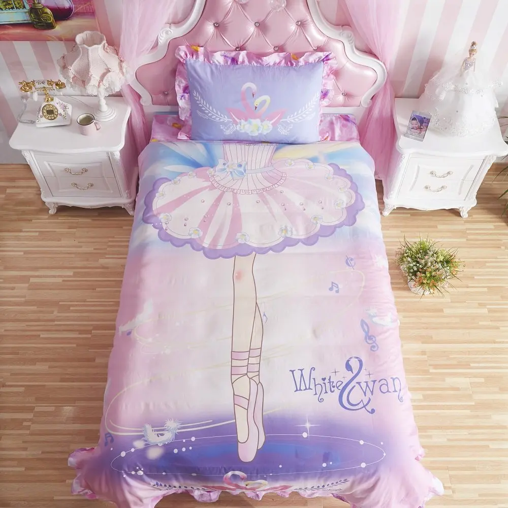 

WINLIFE Ballerina Dress Design Bedding Set Fairy Girls Bedding Set