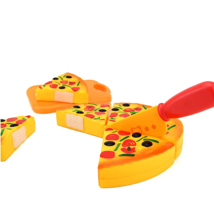 Ролевые игры Пластиковые Детские Дети пиццы ломтики топпинги ролевые ужин пищевой реквизит игрушка подарок кухня для детей