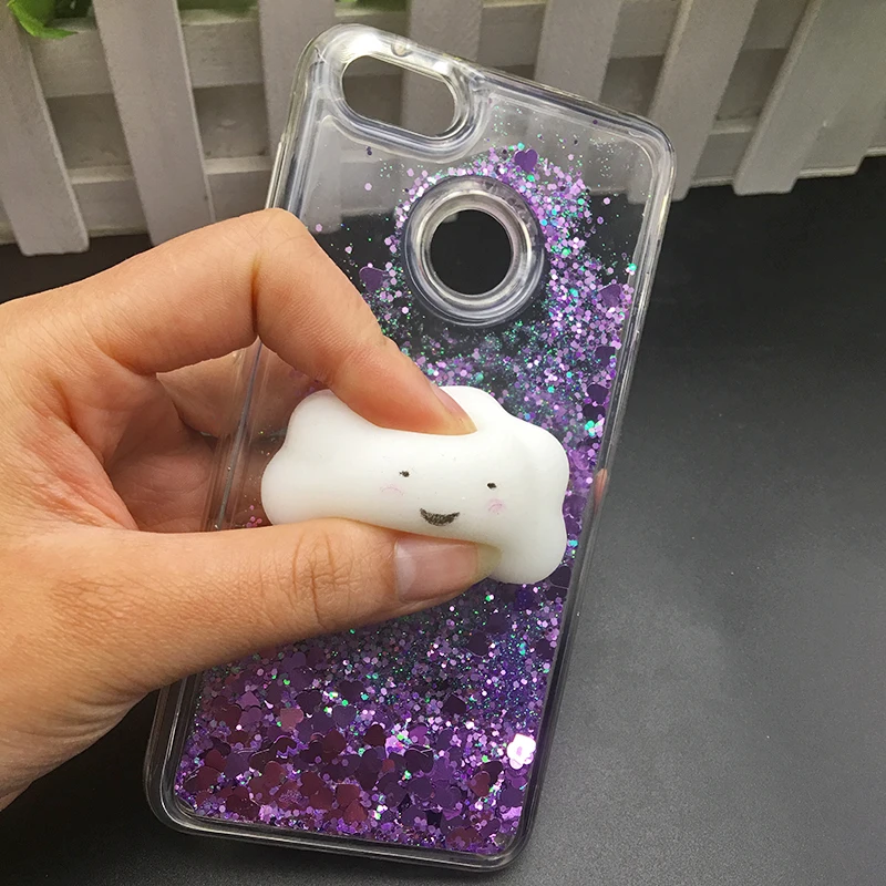 3d Squishy Cat Case For Huawei P8 P9 Lite 2017 Phone Case Liquid Glitter Paillette Sand Quicksand soft Honor 8 LITE Back Cover (15)