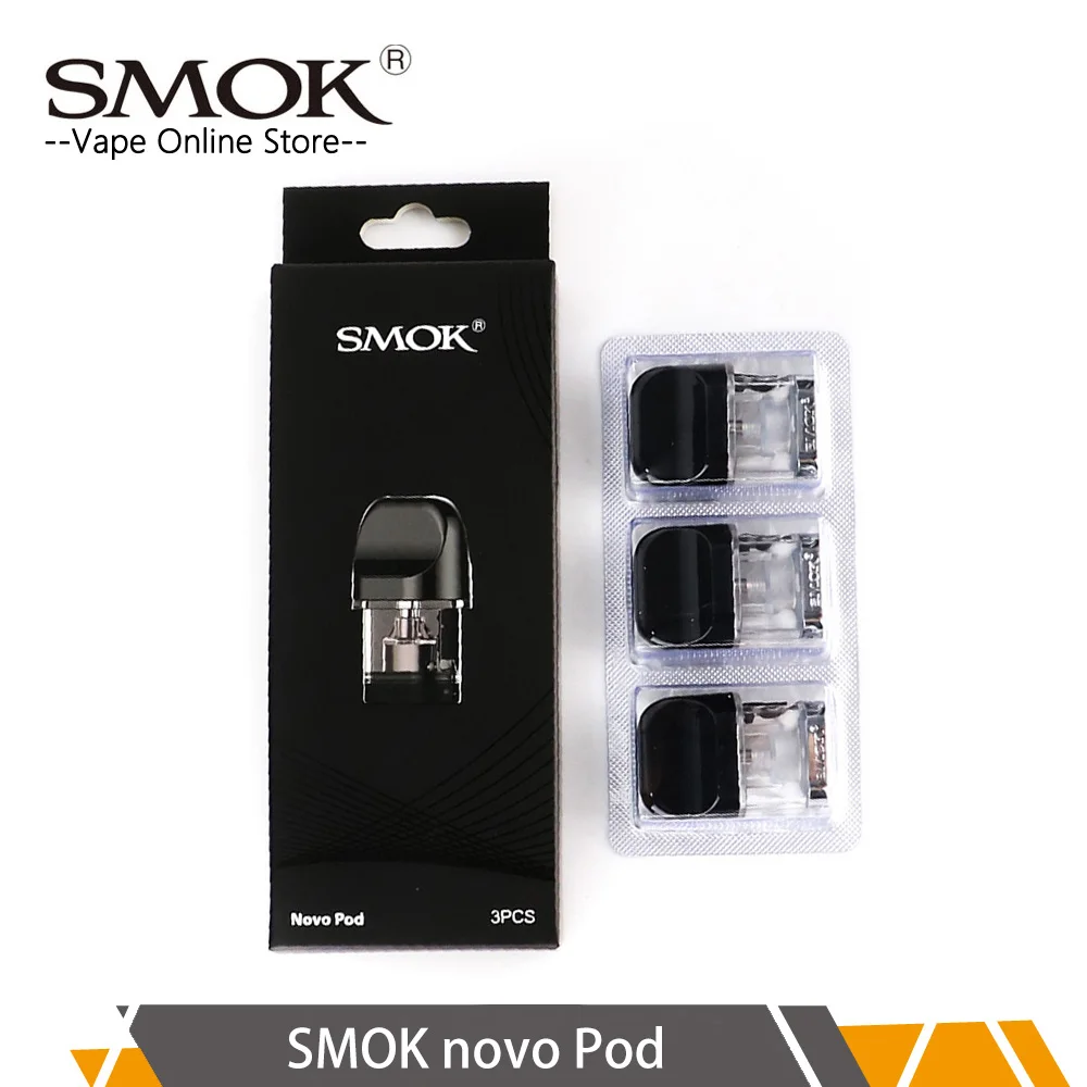 3 шт./упак. Оригинал SMOK Novo Pod vape 2 мл электронная сигарета распылитель pod Vape для Novo комплект VS Infinix Fit Vape аксессуары