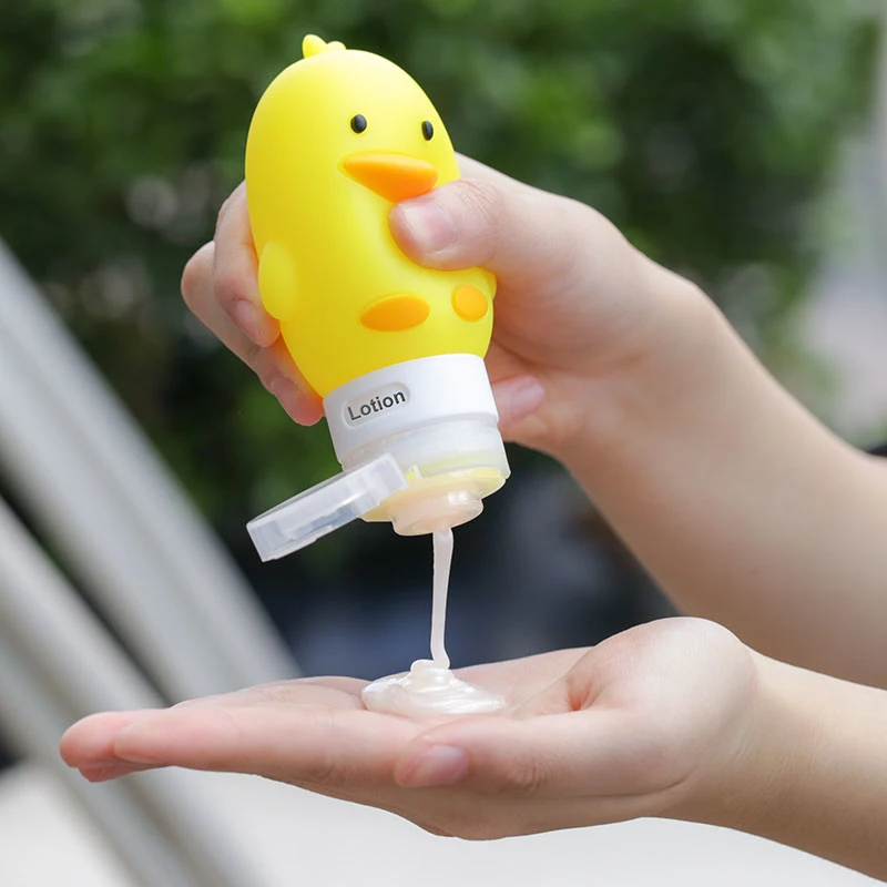 

Bathroom accessories soap dispenser multi-function cartoon animal shape portable travel cosmetics bottled squeeze silicone