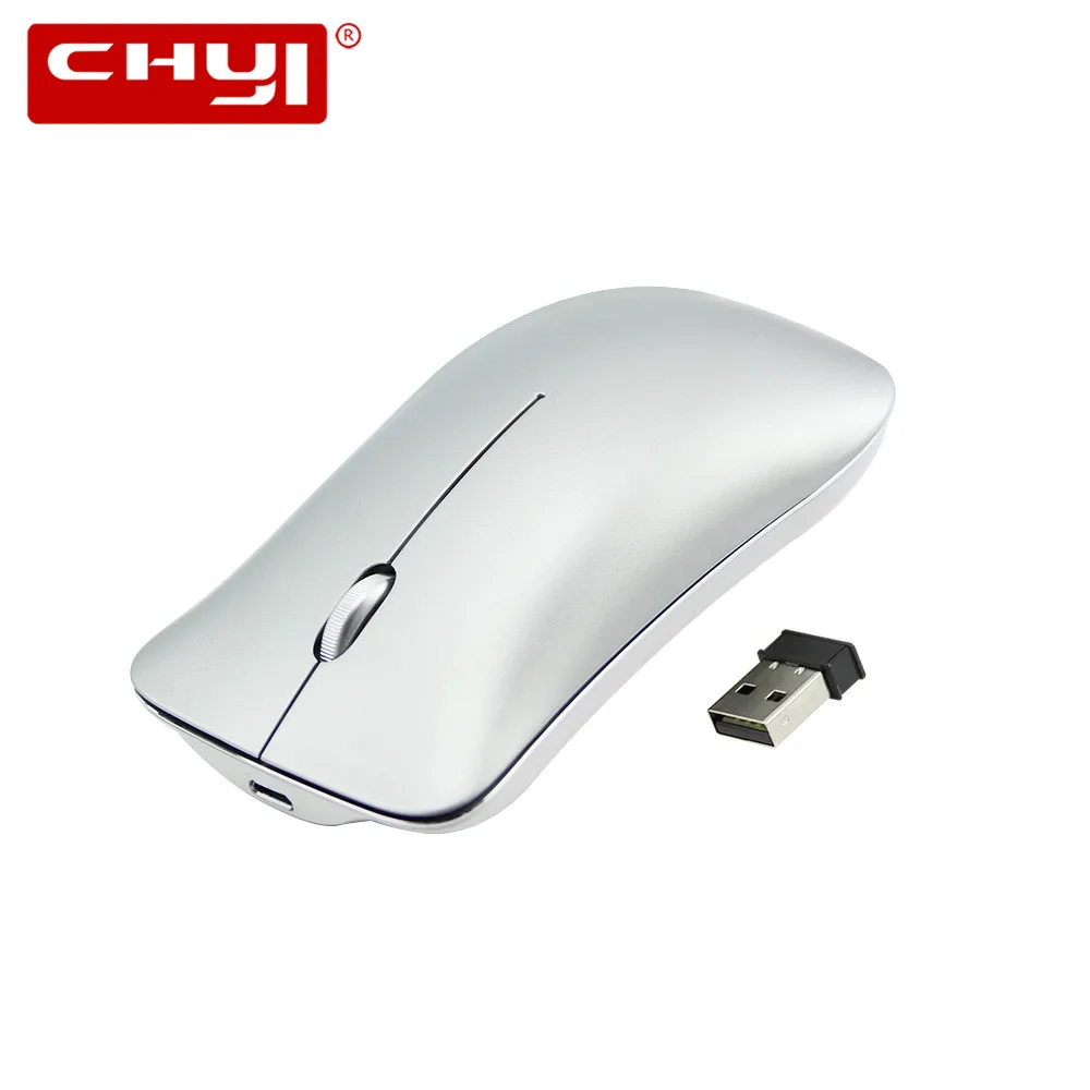 

2.4Ghz Rechargeable Wireless Mouse 800 1200 1600DPI Aluminum Alloy Silent Gaming Mouse for PC Desktop Laptop Computer Gamer Mice