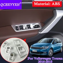 ABS Внутренняя дверь окна лифт переключатель панель Крышка для Volkswagen Touran- Автомобильная декоративная рамка крышка внутренняя Авто Наклейка