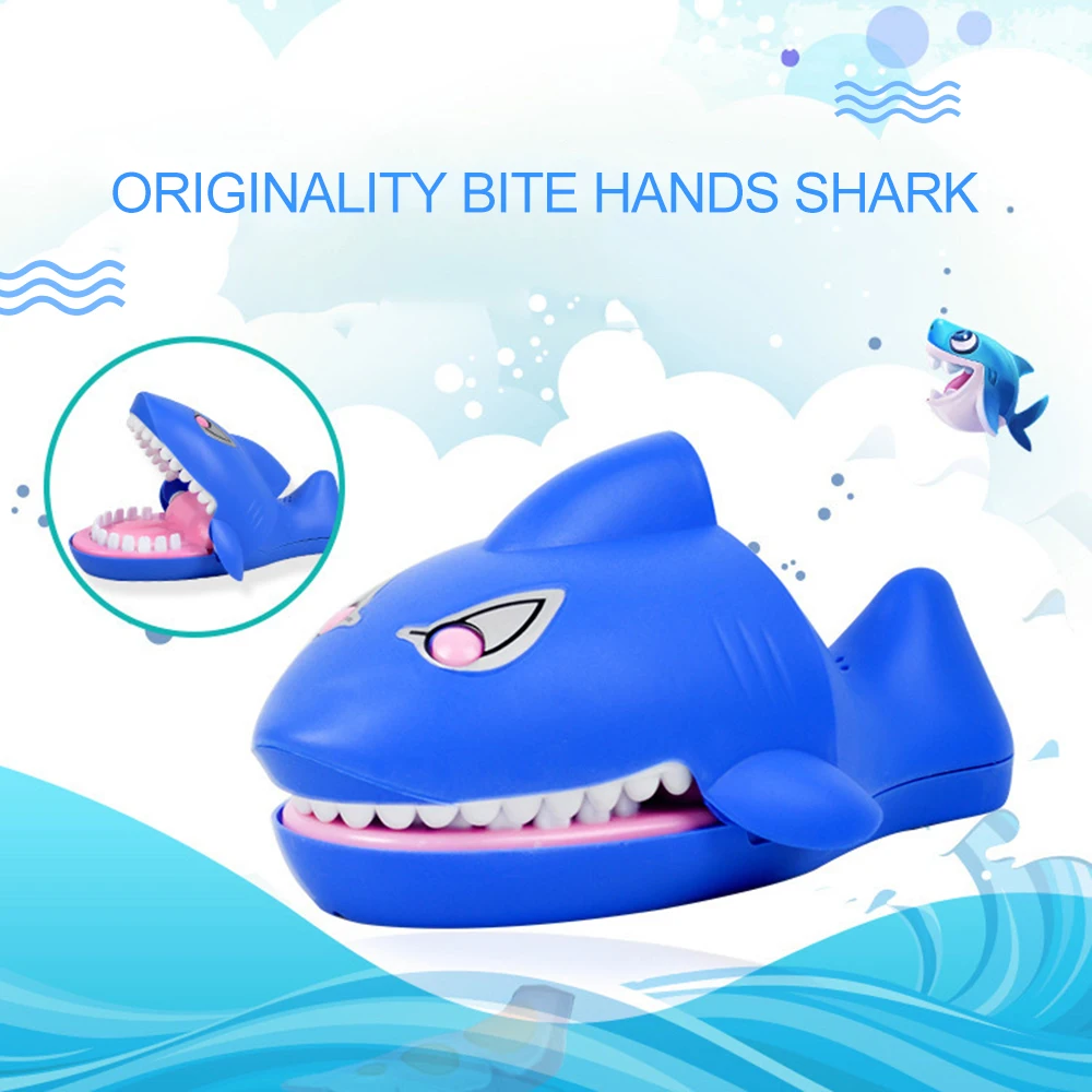 22 см Забавный Новинка игрушечные лошадки для детей акула рот Кусать палец детские игрушки стимуляции рулетка игры игрушка для прикуса