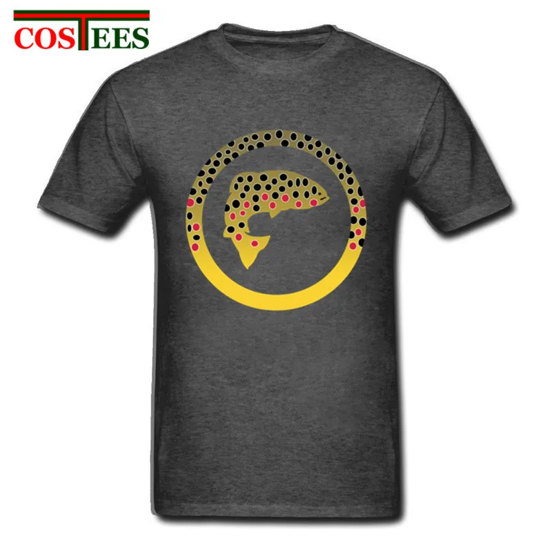 

Geek Brown Trout Flyfish T-Shirt Men's Top Quality tshirt Cheap Price Adult Short Sleeve Cotton T Shirt Adult hipster tee shirts