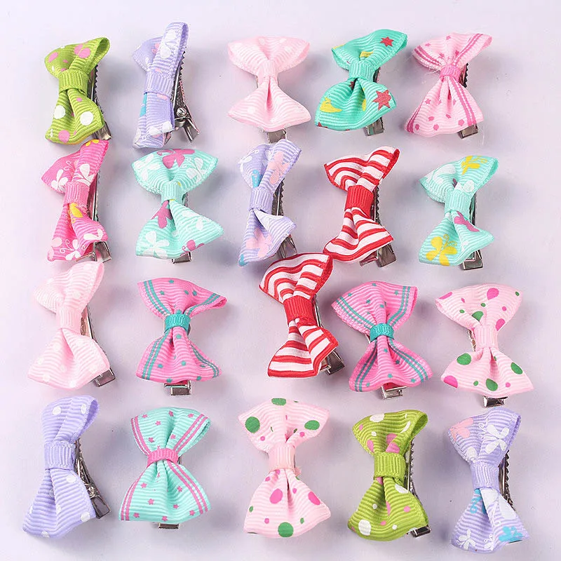 

6PCS/lot New Lovely Small Bowknot Hair Clips Fashion Popular Girl's Mini Hairpin Random Color