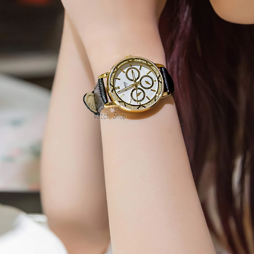 Casio watch Fashion Business Three Waterproof Steel Ladies LTP-2087GL-1A