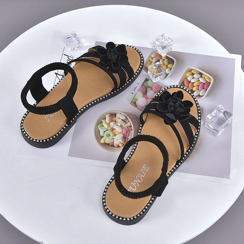 Summer Sandals For Girls Slip On Shoes 2019 Fashion Sandals Girl Shoes Floral Leather Princess Beach Shoes Kids Rubber Sandals Summer Sandals For Girls Slip On Shoes 2019 Fashion Sandals Girl Shoes Floral Leather Princess Beach Shoes Kids Rubber Sandals
