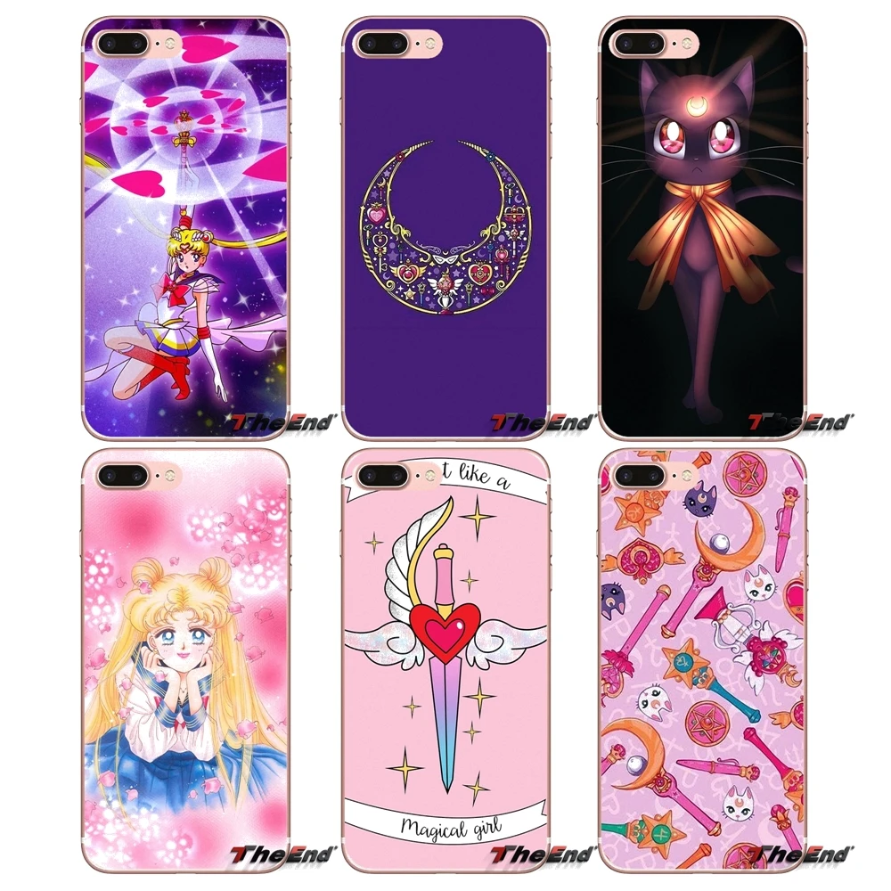 Japanese Comic Sailor Moon Lovely Girl Case For Huawei P Smart Y6 Pro P8 P9 P10 Nova P20 Lite Pro Mini 2017 SLA-L02 SLA-L22 2i