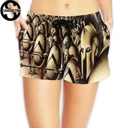 SAMCUSTOM Новый Для женщин быстросохнущие пляжные Приморский Рубашки домашние 3D печати Spartan армии бой на заказ летние домашние шорты
