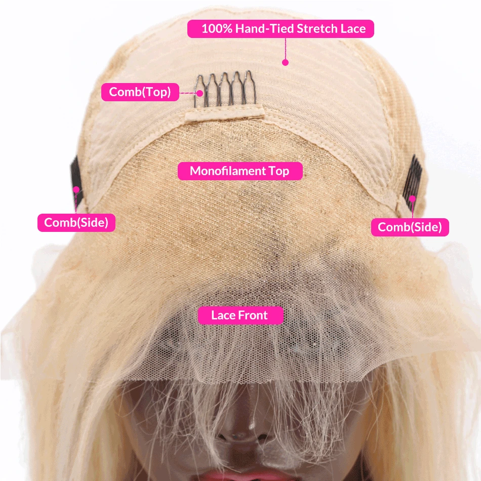 Luvin объемная волна 13x4 Синтетические волосы на кружеве al парик 8-26 дюймов 613 блондинка бразильский Реми человеческие волосы Синтетические волосы на кружеве парики для Для женщин длинные парики шнурка