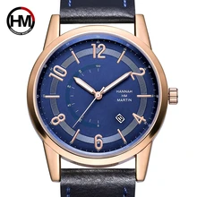 New Arrival Fashion Casual Blue Dial Calendar Date Wristwatch Quartz Men Top Brand Luxury Men's Wrist Watches Relogio-Masculino