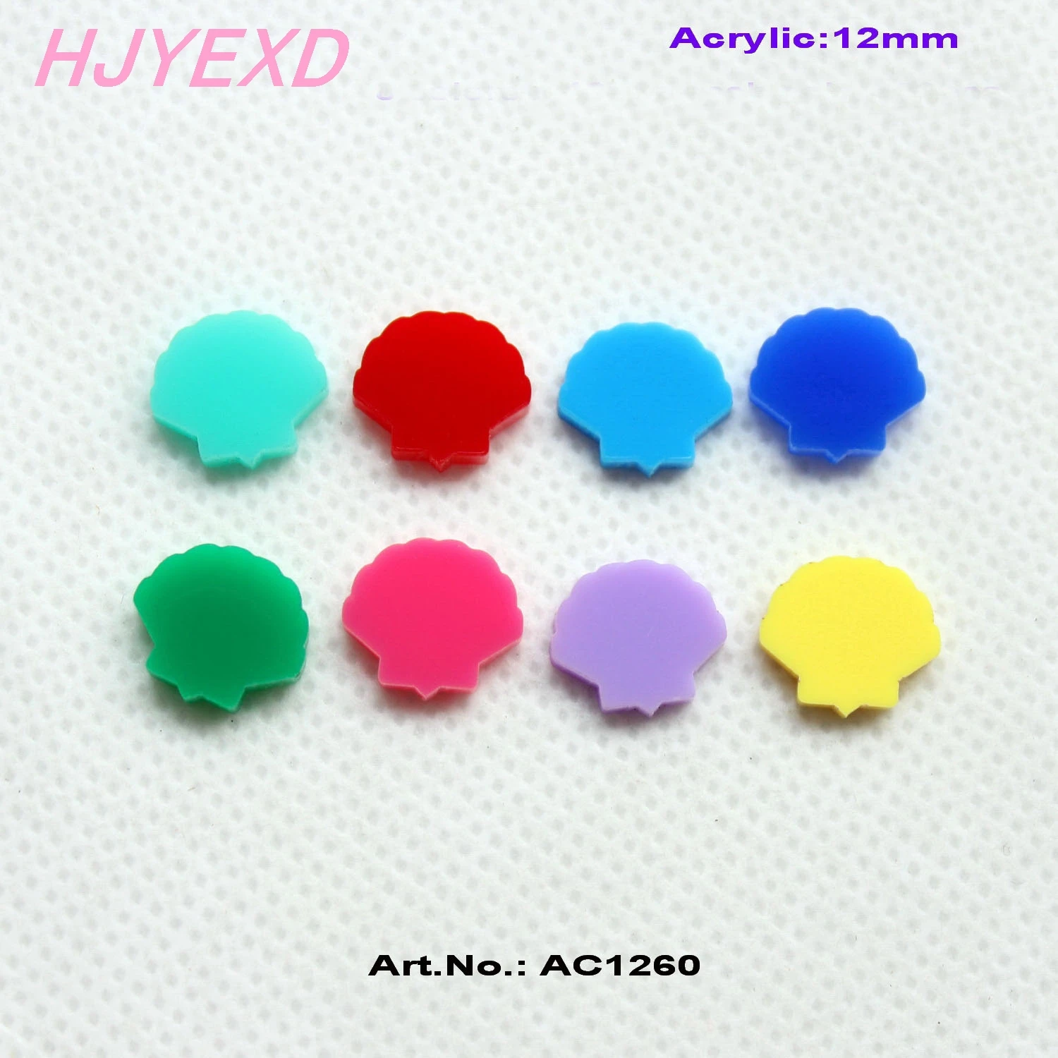 

12mm Acrylic Shells Earrings (no Stud) Assorted Colors Bulk Laser Cut 0.48"-AC1260