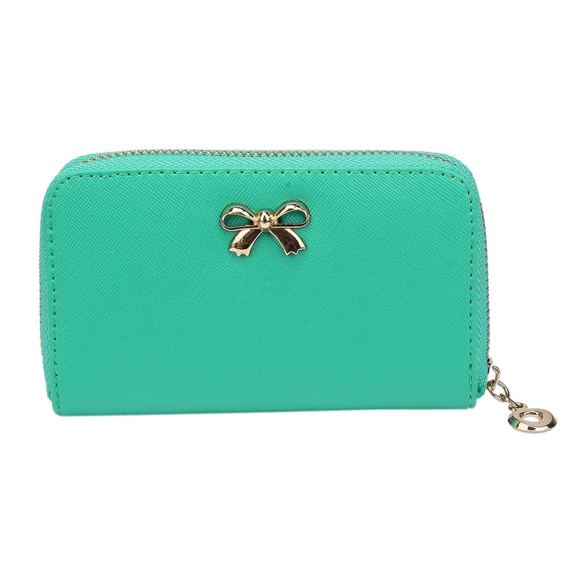 

Aelicy Women's Girls Bow Long Wallet Zipper Solid Clutch Bag Handbag Multi-card Women's Casual Standard Wallet Phone Packet