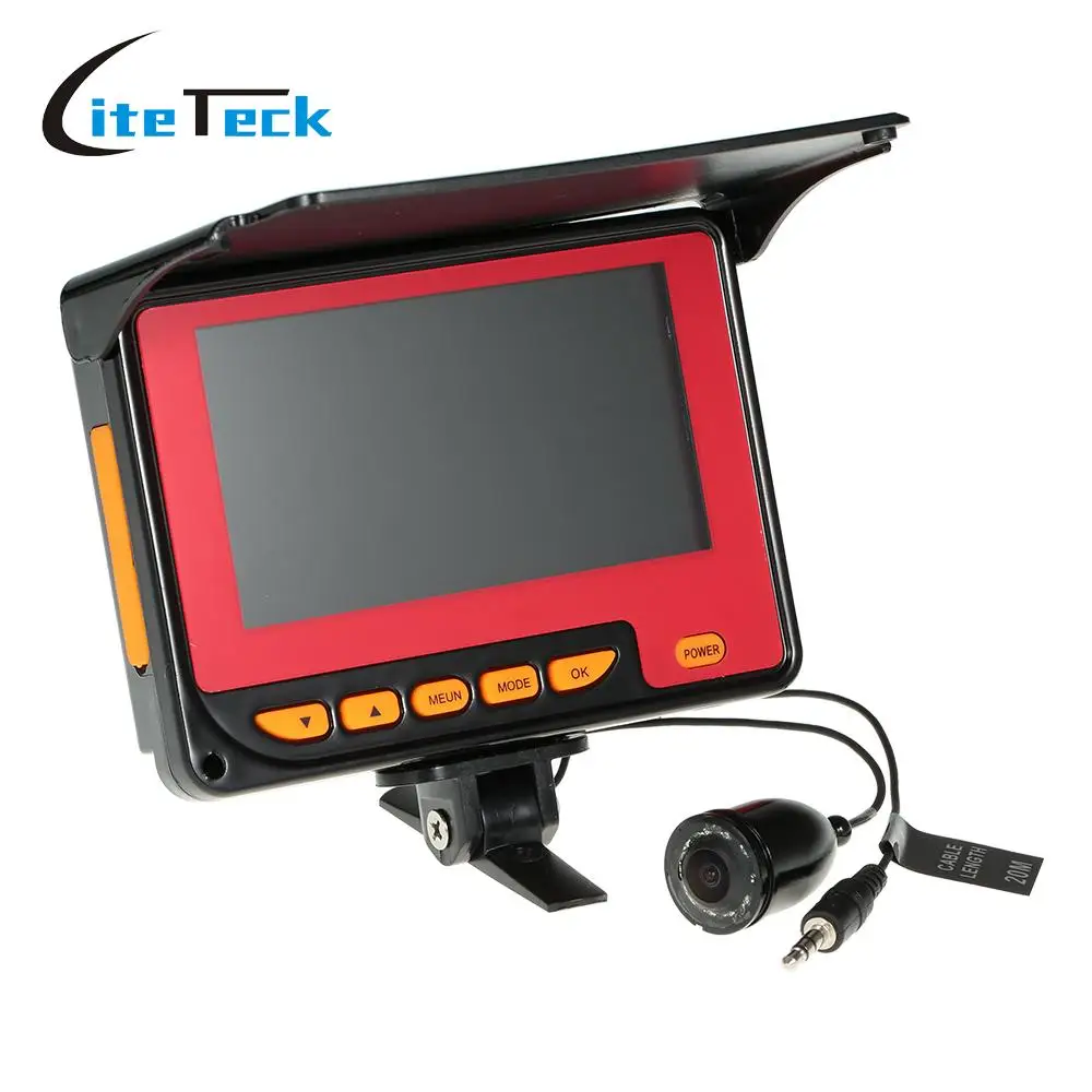 تحت الماء الصيد كاميرا 4.3 ''الرقمية LCD 1000TVL صياد السمك HD IR LED 20 M كابل الاتحاد الأوروبي/الولايات المتحدة التوصيل الصيد شاشة كاميرا