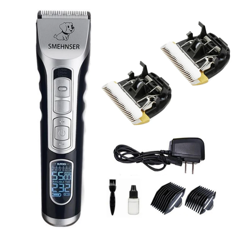 

Rechargeable Animals Hair Clipper Professional Dog Hair Trimmer for Cat Cutter Hair Remover for Pet Grooming Machine LCD Display
